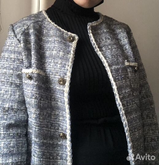 Пиджак женский голубой