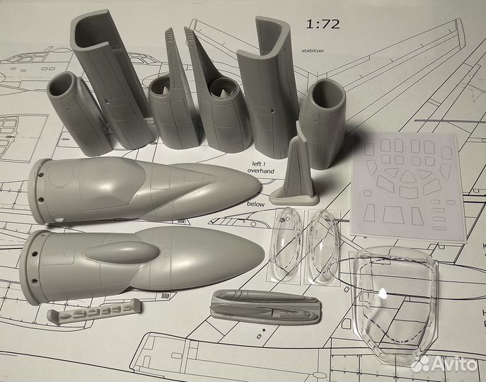 Набор дополнений для модели Ту-16К-10 1/72