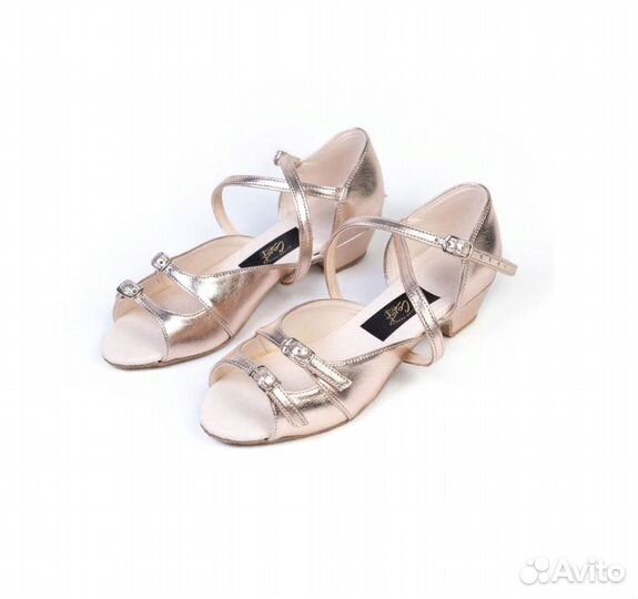 Обувь oR324 бронза/зол с 2я пряжками (19)