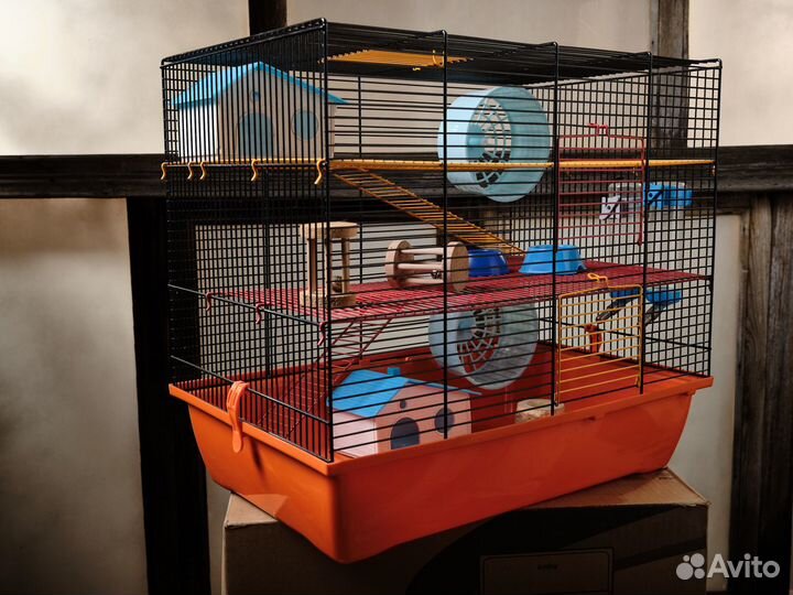 Клетка 3х этажная для крыс песчанок хомяков крысят