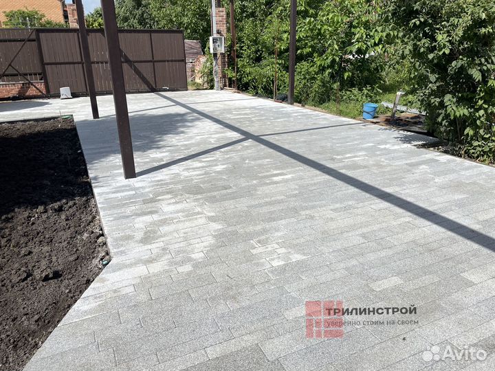 Тротуарная плитка гранитная поверхность от произво