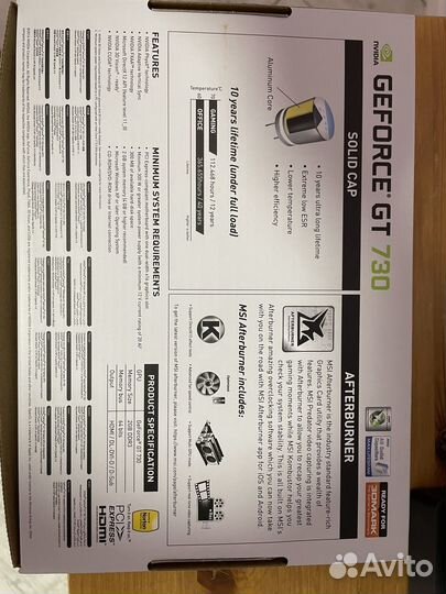 Видеокарта nvidia GT 730 2GB