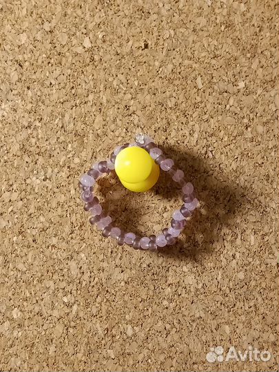 Кольцо из бисера,фиолетовое