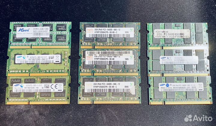 Озу Sodimm ddr3 / ddr2 / 2gb / 4gb