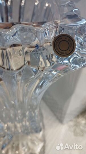 Большая хрустальная ваза для цветов