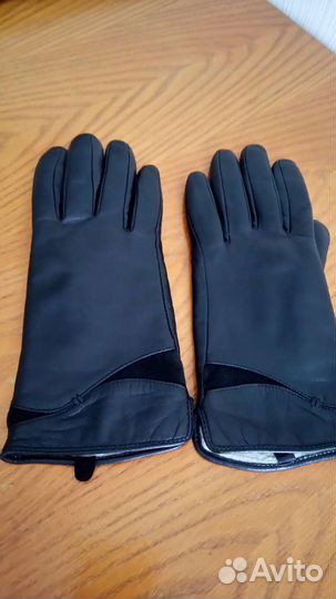 Перчатки кожаные утепленные