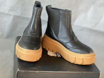 Черные ботинки челси Sorel Caribou x 34 / 35 кожа