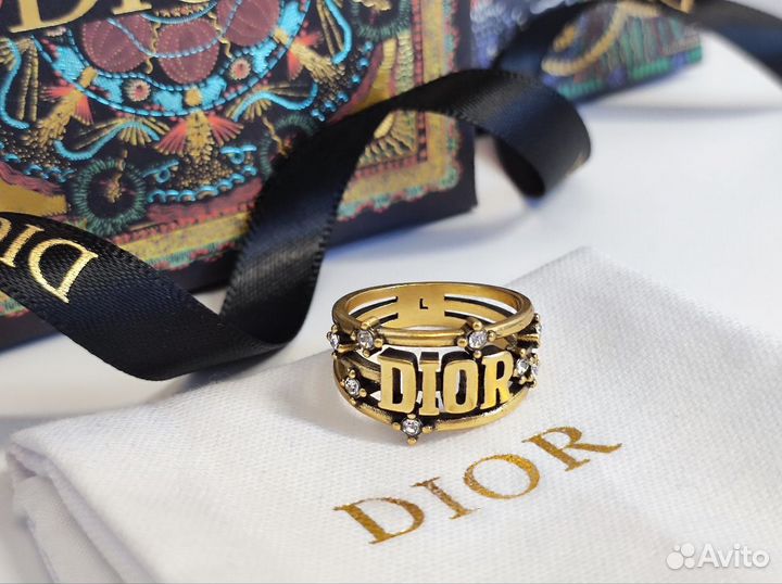 Dior Диор кольцо CD тяжёлый люкс гравировки
