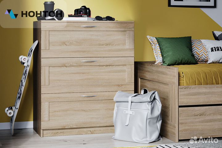 Комод Сириус 3 ящика дуб сонома