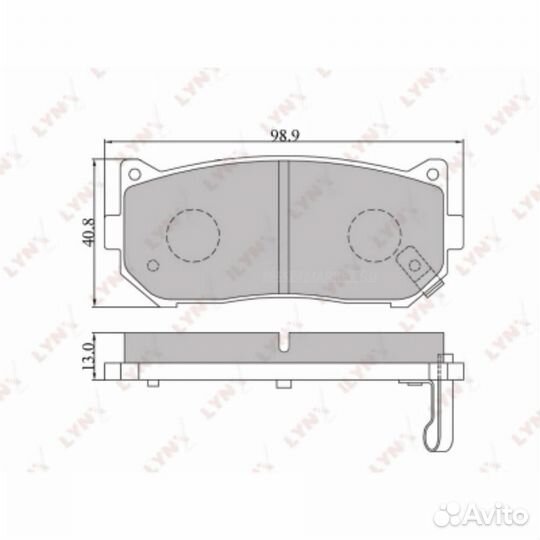 Lynxauto BD-4401 Колодки тормозные дисковые зад