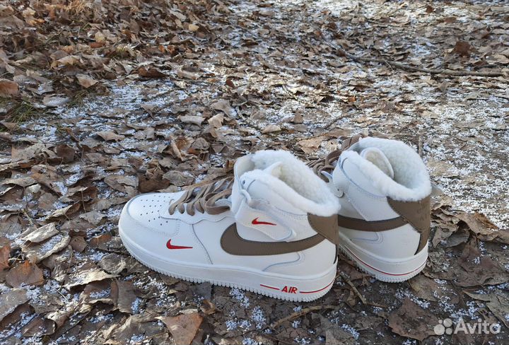 Зимние кеды натуральная кожа артикул 315123996 беж