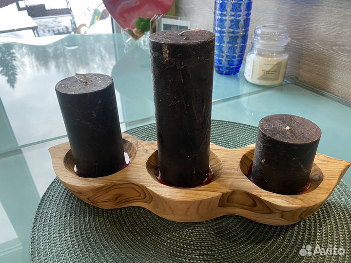 Подсвечник со свечами дизайнерский