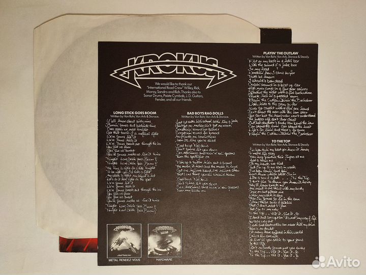 LP Krokus - One Vice AT A Time Germany Arista 1982