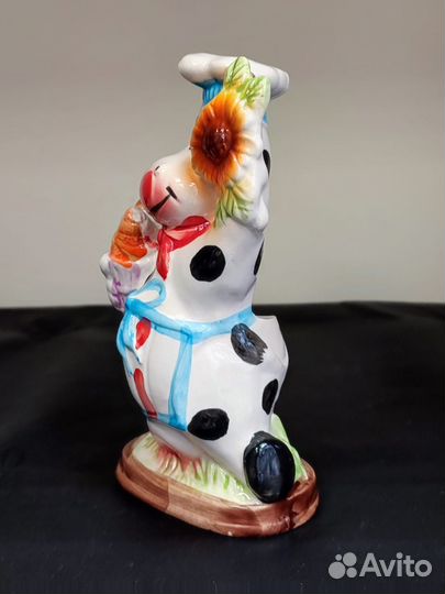 Статуэтка карандашница корова керамическая 16,5 см