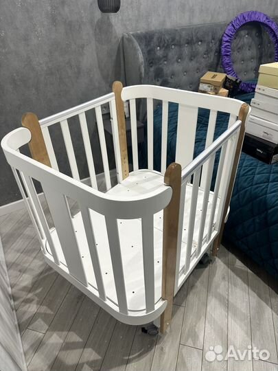 Кроватка детская с маятником (+матрас)