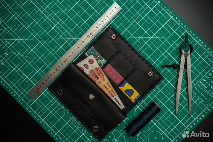 Портмоне мужское ручной работы натуральная кожа