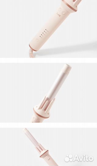 Розовая плойка для завивки волос luni 2.0