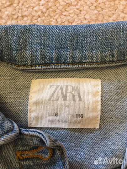 Джинсовая рубашка zara 116 размер