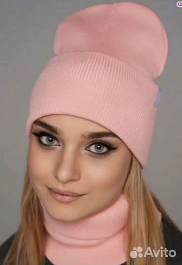 Комплект шапка и снуд женский новый