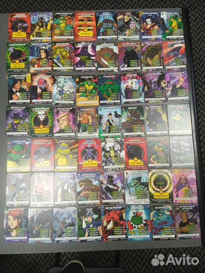 Карточки черепашки ниндзя боевая четверка