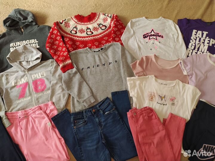Пакет вещей для девочки 10-11-12 лет 140-152 см