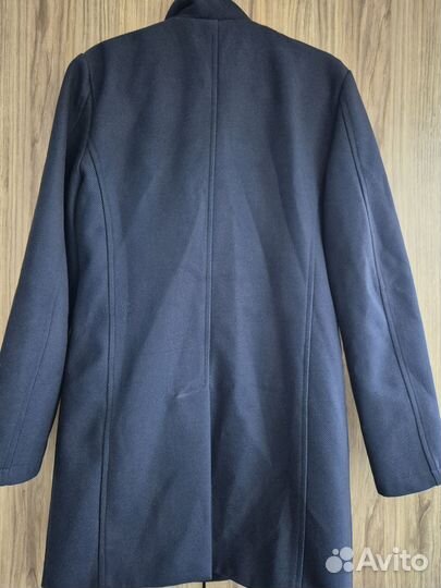 Мужское синее пальто zara