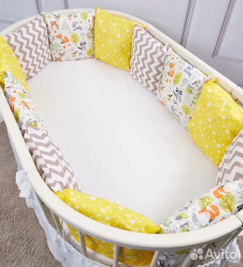 Бортики в детскую кроватку новые