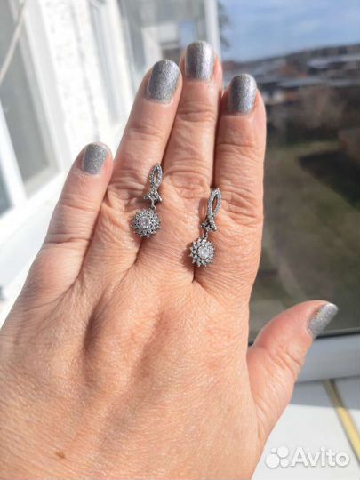 Серьги серебро