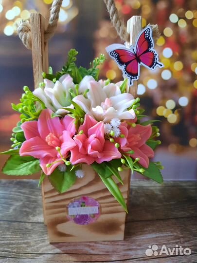 Букет в кашпо