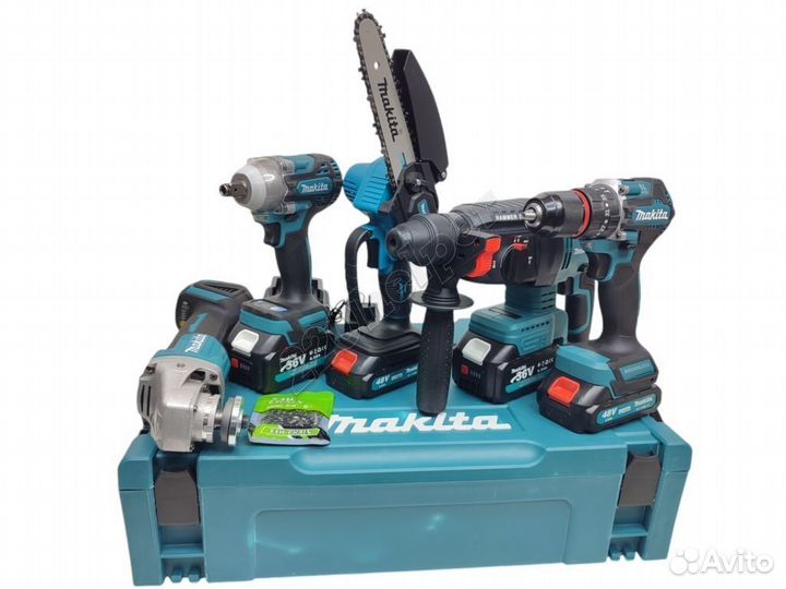 Набор инструмента Makita 5в1 сучкорез +4 батареи