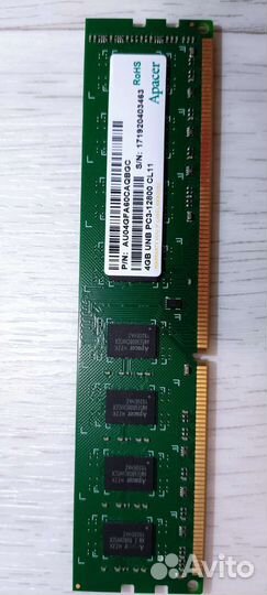 1.озу Kingston 4 GB 2.Apacer 4 GB