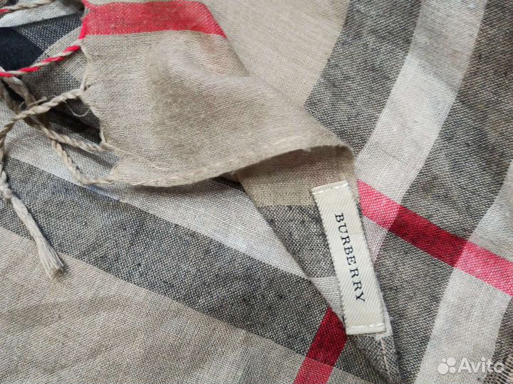 Пончо огромный палантин burberry хлопок италия