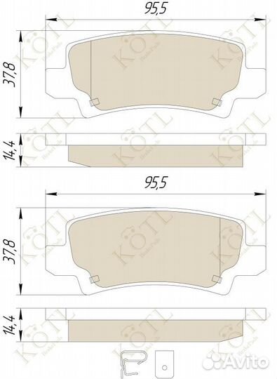 3289KT Тормозные колодки 3289KT kotl