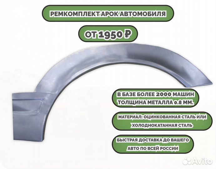Ремонтные арки (ремкомплект) на автомобиль