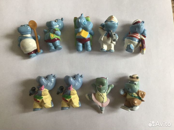 Игрушки из киндера Бегемоты львы драконы гномы