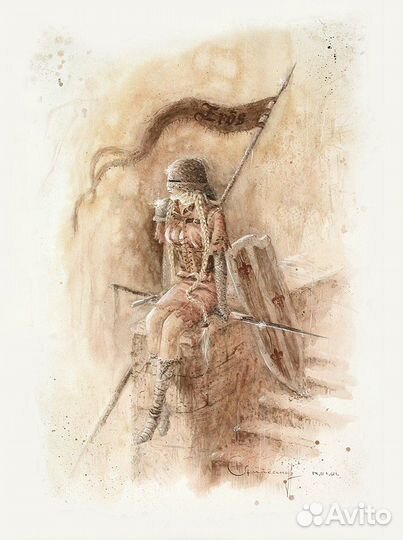 Картина о женской любви. Акварель