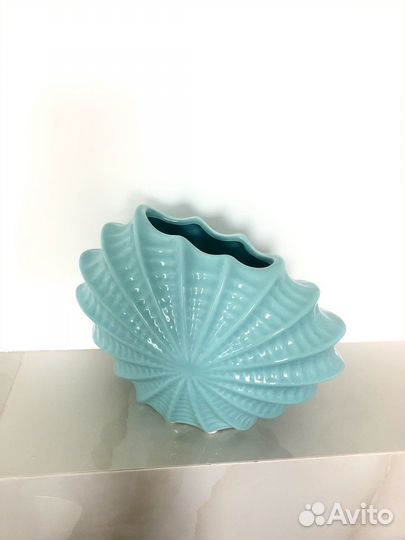 Ваза керамика. Бирюзовая