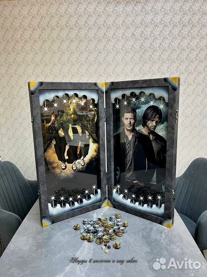 Нарды ручной работы со стеклом 