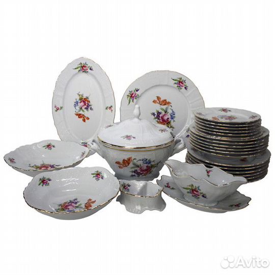 Сервиз столовый thun Bernadotte Мейсенский букет 6