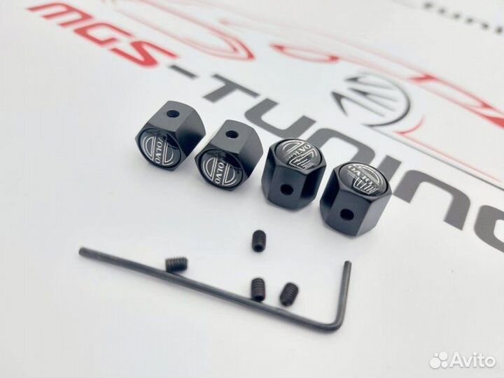 Колпачки на ниппель Volvo Black с антикражей