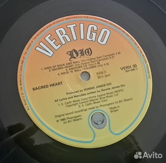Lp Dio Sacred Heart 1985 Vertigo England Mint 1st