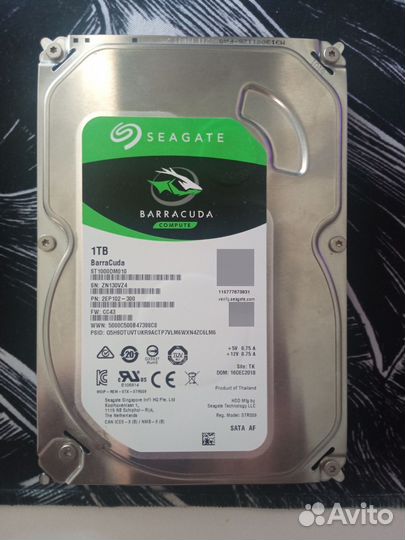 Жесткий диск seagate barracuda 1тб