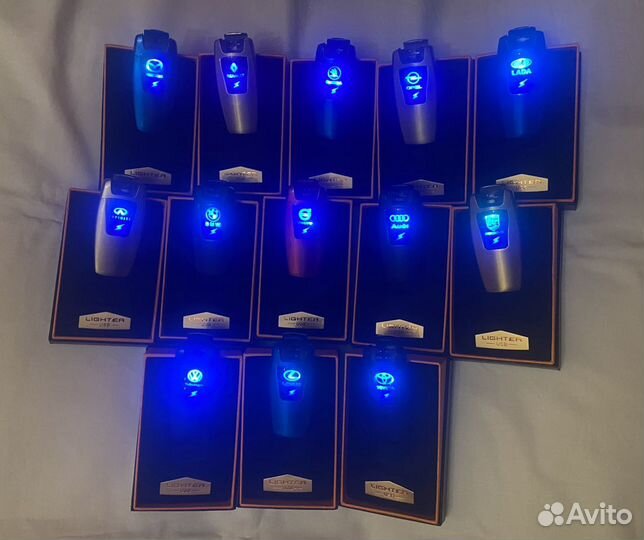 Зажигалки импульсная, дуговая сенсорным логотипо