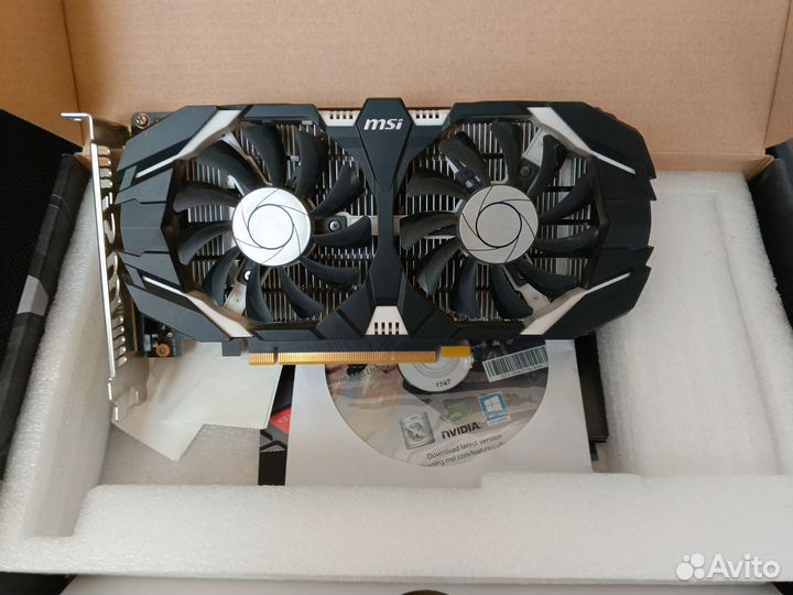 Видеокарта MSI GeForce GTX 1050 Ti OC 4gb