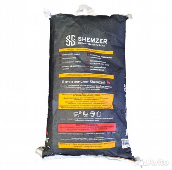 Пеллеты для гриля, дуб 100%, Shemzer, 10 кг