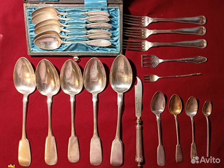 Столовое серебро старинное