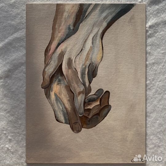 Картина акрилом любовь