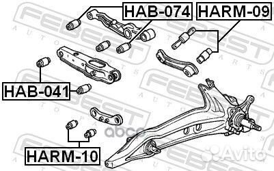 Сайлентблок заднний переднего рычага HAB-041 Fe