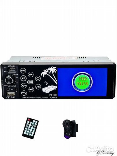 Авто магнитола один дин сенсорная два пульта