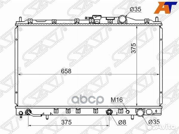 Радиатор Mitsubishi Chariot 91-97 MC0009-4G63 Sat